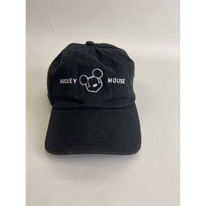 Mickey Mouse baseball cap, black with white embroidery, adjustable, unisex